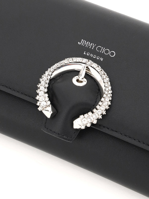 Jimmy Choo Embellished Buckle Chain Wallet