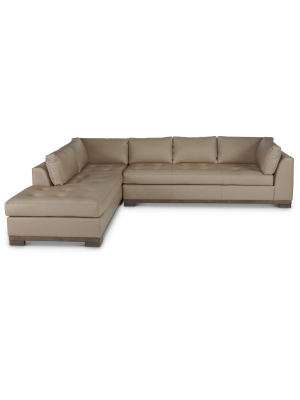 Colony Arm Left Sectional In Mushroom