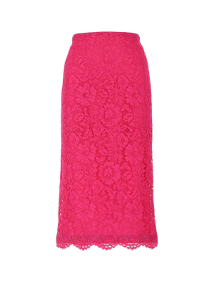 Valentino Lace Midi Skirt