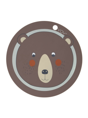 Placemat Bear In Brown