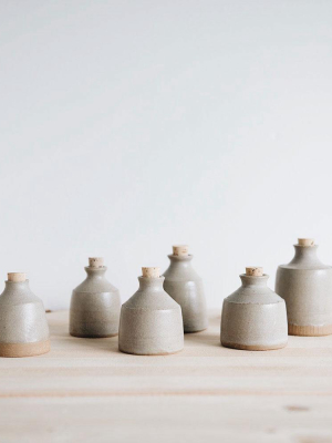 Ceramic Cork Bottle - Grey