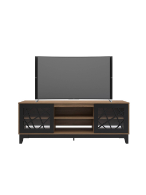 72" Graphik Tv Stand Cinnamon/black - Nexera