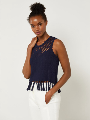 Crochet Tassel Knit Tank