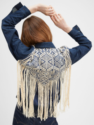 French Fringe Trucker Jacket