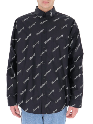 Balenciaga Allover Logo Shirt