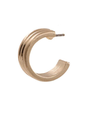 Blair Worn Gold Open Hoop Earrings