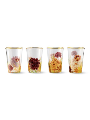 Harvest Bloom Tumblers, Set Of 4