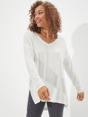 Ae Soft & Sexy Long Sleeve V-neck Tunic T-shirt