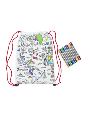 World Map Backpack