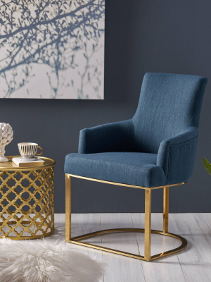 Gloria Modern Glam Chair Navy Blue - Christopher Knight Home