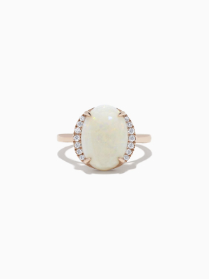 Effy Aurora 14k Rose Gold Opal And Diamond Ring, 4.01 Tcw