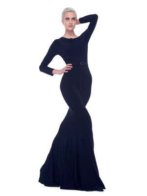 Drop Shoulder Fishtail Gown