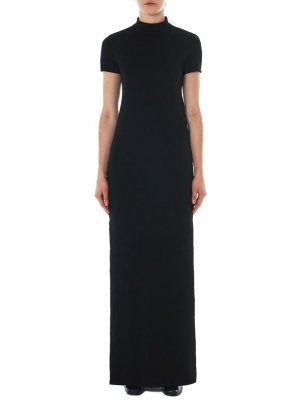 Long Wool Jersey Dress (d005-wj-black)