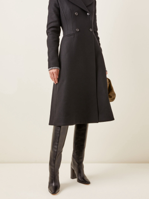 Double-breasted Wool-blend Coat