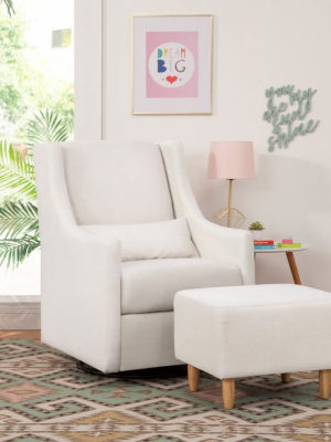 Toco Swivel Glider And Ottoman In Eco-performance Fabric | Water Repellent & Stain Resistant