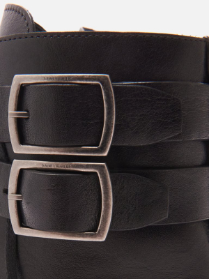 Saint Laurent Army 20 Buckle Boot - Nero