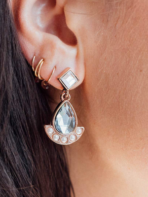 Pearl + Crystal Earrings