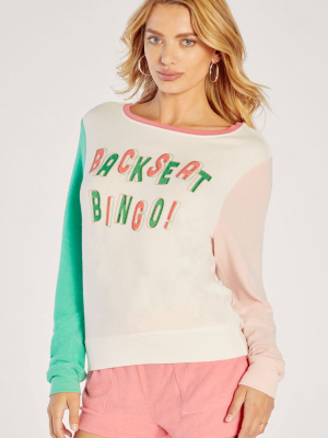 Backseat Bingo Baggy Beach Jumper | Vanilla