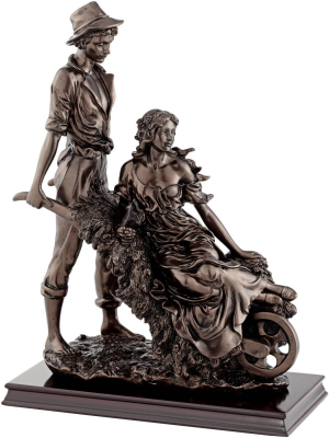 Dahlia Studios Garden Couple 18 1/2" High Dark Bronze Sculpture