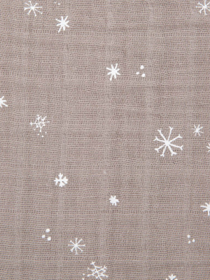 Cotton Muslin Swaddle Blanket - Snow Flurries