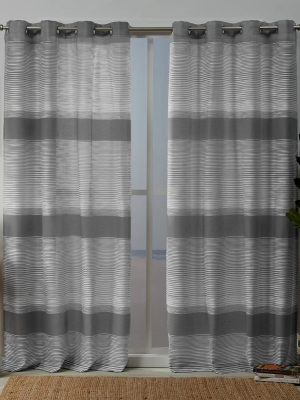 Kadomo Grommet Top Window Curtain Panels - Exclusive Home