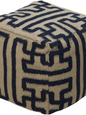 Archive Pouf In Khaki & Navy Design By Smithsonian