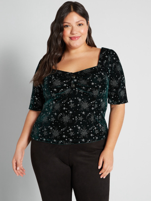 Modcloth X Collectif Twinkle, Twinkle Christmas Star Top