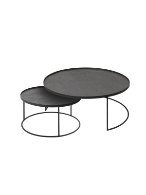 Round Tray Coffee Table Set - L/xl