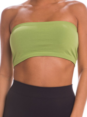 Just That Easy Green Bandeau Top