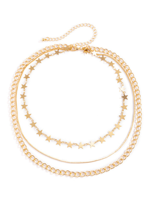 'piper' Star Layered Chain Necklace