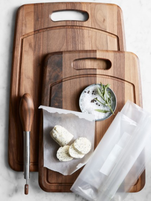 Williams Sonoma Walnut Handled Prep Cutting Board