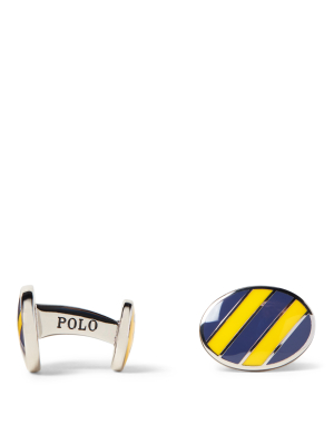 Striped Enamel Cuff Links