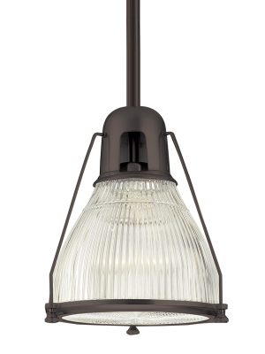 Hudson Valley Lighting Haverhill Pendant - Old Bronze & Clear Prismatic