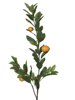 Vickerman Artificial Lemon Branch With Leaves And Lemons