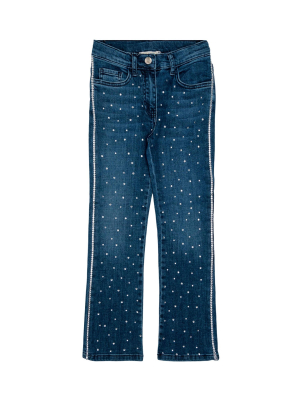 Monnalisa Rhinestone Embellished Jeans