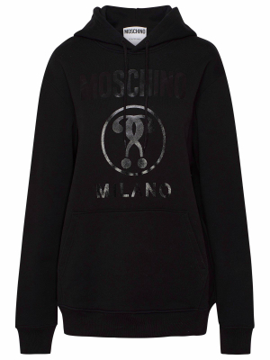 Moschino Logo Print Drawstring Hoodie