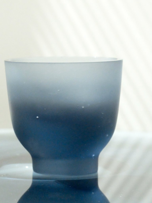 Celia Dowson Rhossili Glass Sake Cup In Indigo Blue