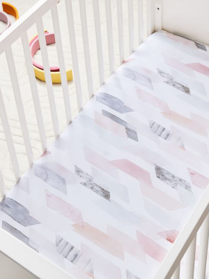 Organic Crystal Geo Crib Fitted Sheet