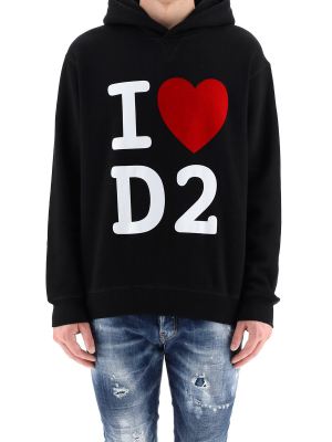 Dsquared2 I Love D2 Printed Hoodie