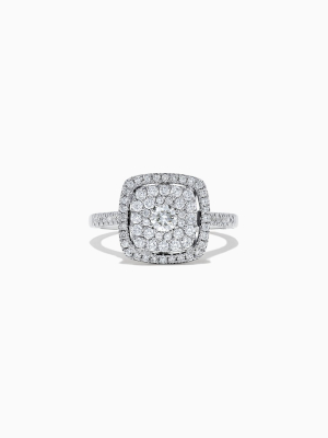 Effy Pave Classica 14k White Gold Diamond Ring, 0.83