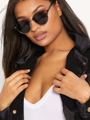 Tortoise Classic Round Retro Sunglasses