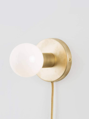 Button Plug-in Sconce