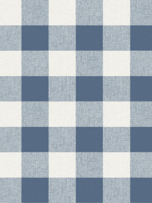 Picnic Plaid Wallpaper In Coastal Blue From The Beach House Collection By Seabrook Wallcoverings