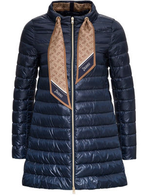 Herno Scarf Embellished Padded Coat