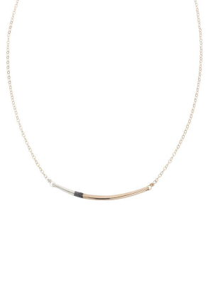 Mini Tri-toned Arc Necklace
