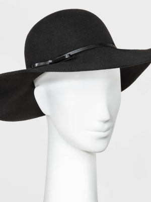 Women's Felt Floppy Hat - A New Day™ Black One Size