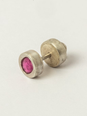 Stud Earring (0.2 Ct, Ruby Slice, Ma+rub)