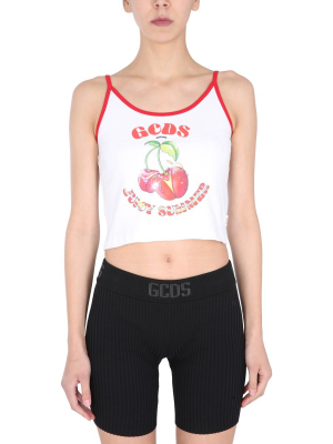 Gcds Fruit Print Cropped Cami Top