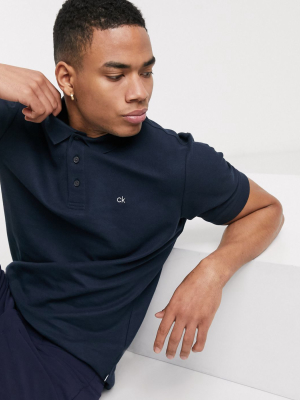 Calvin Klein Golf Midtown Radical Cotton Polo Shirt In Navy