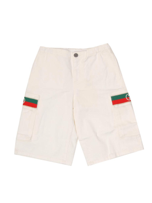 Gucci Kids Logo Tape Detail Shorts